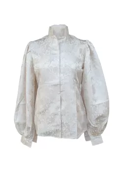 Skjorte D silke Fransk Rose beige