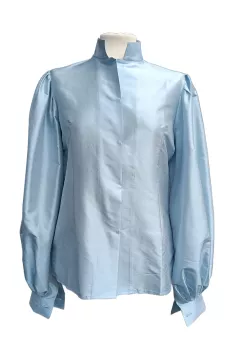 Skjorte D T-Silke-231124009-Blå