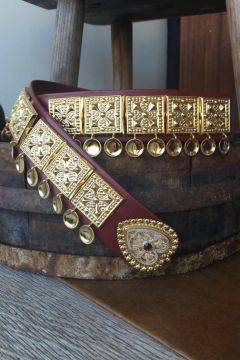 Sølvbelte 86 - 88 cm Forgylt